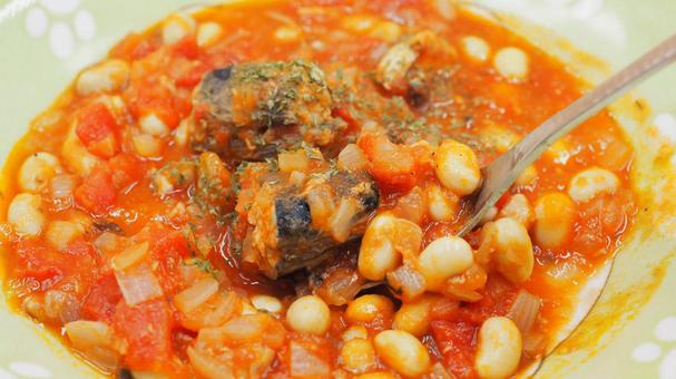 自家製・鯖と大豆のトマトスープ（食べる） 鯖と大豆のトマトスープ,自家製,トマトスープの写真素材