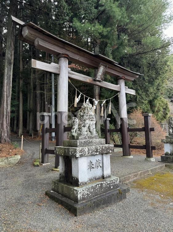 長野県塩尻市　三嶽神社 三嶽神社,信州,塩尻市の写真素材