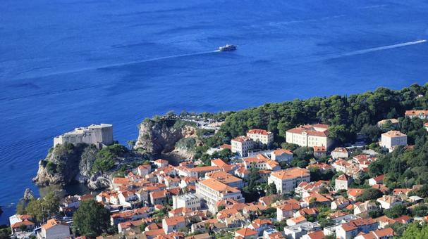 クロアチア　ドブロブニク ドブロブニク,スルジ山,展望の写真素材