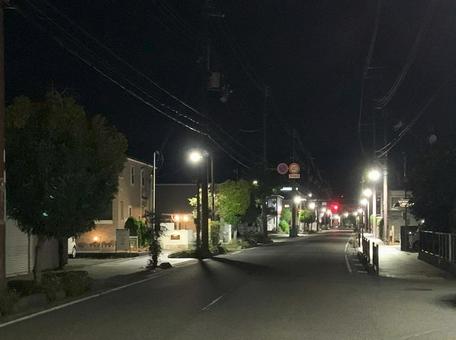 夜の路地の写真