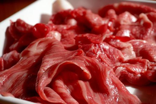 牛肉 牛肉,生肉,すき焼き用お肉の写真素材