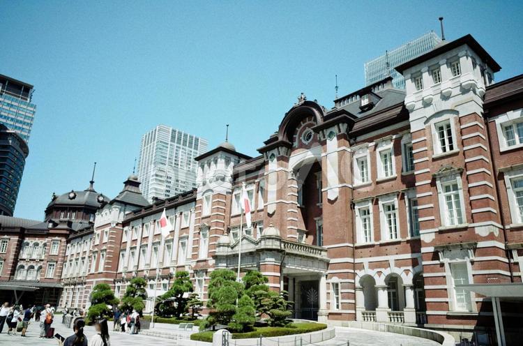 丸の内の街並み 東京駅,丸の内,都会の写真素材