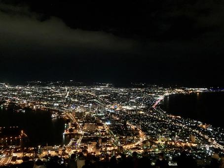 世界三大夜景 函館山から見える美しい夜景 世界三大夜景 函館山から見える美しい夜景 函館,北海道,夜景の写真素材