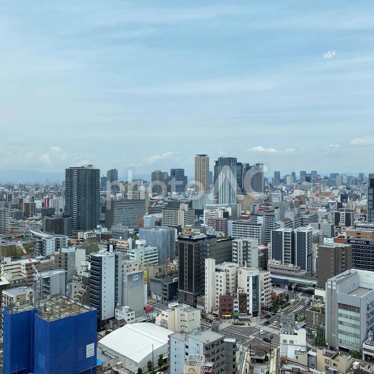 通天閣から眺めた大阪の街並み④ 大阪,浪速,osakaの写真素材