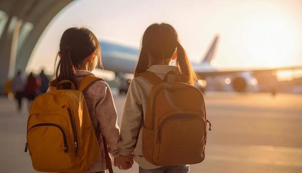 自立しようと一人で旅立つ日本人の女の子 自立しようと一人で旅立つ日本人の女の子の写真