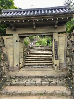 出石城の登城門 出石城,登城門,城門の写真素材