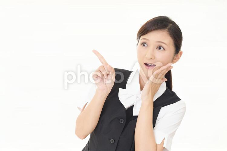 驚いた表情のビジネスウーマン 女性,ビジネウーマン,女の写真素材