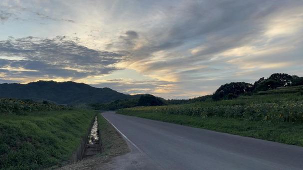 夕暮れ 夕暮れの写真