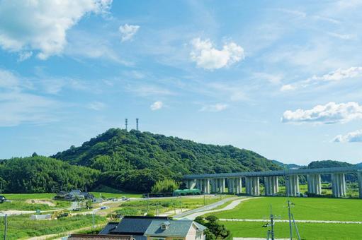 おだやかな宇部の街並み おだやかな宇部の街並み 山口県,田舎,田んぼの写真素材