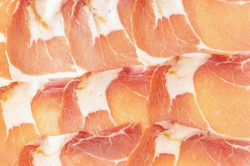 敷き詰められたスライス生ハム 敷き詰められたスライス生ハム 背景,食べ物,敷き詰めるの写真素材