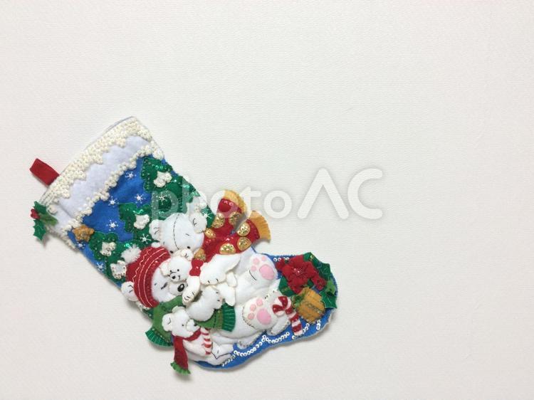 クリスマスブーツ　１５　左下 クリスマス,白くま,クリスマスイブの写真素材