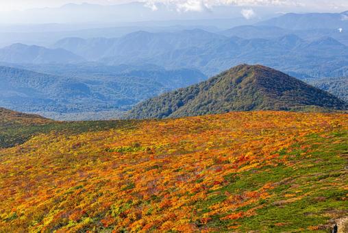 秋色に染まる 栗駒山の絶景 秋色に染まる 栗駒山の絶景 山,秋,紅葉の写真素材
