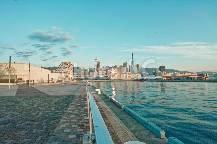 神戸港風景 神戸港,神戸,兵庫県の写真素材