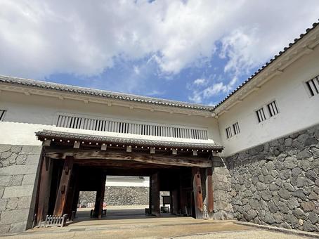 山形城跡3_二ノ丸東大手門 山形城,二ノ丸,大手門の写真素材