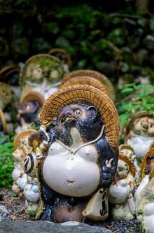 狸の置物 狸の置物 タヌキ,たぬき,縁起物の写真素材