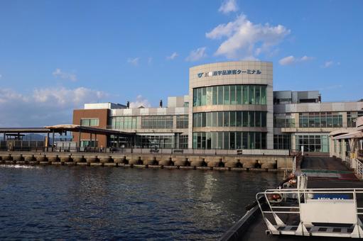 広島港宇品旅客ターミナル 広島港,宇品旅客ターミナル,港の写真素材