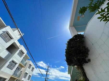 空 飛行機雲 空 飛行機雲 飛行機雲,風景,屋外の写真素材