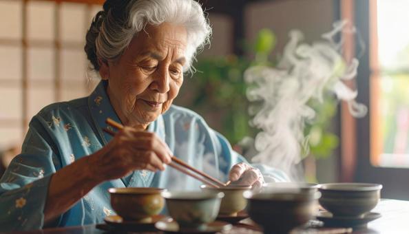 おばあさんの写真