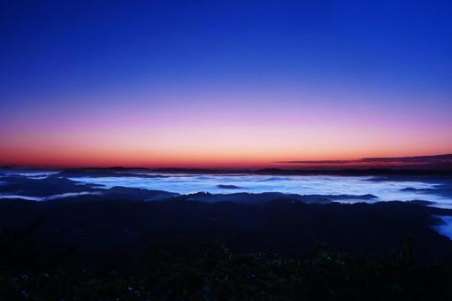 雲海　夜明け 雲海,うんかい,ウンカイの写真素材