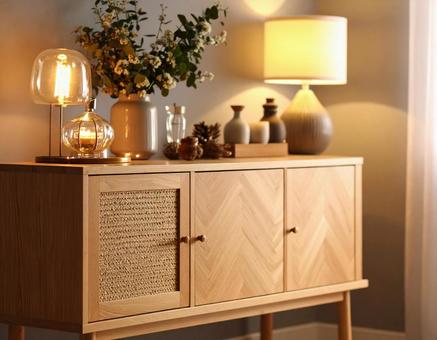 木製キャビネットの写真