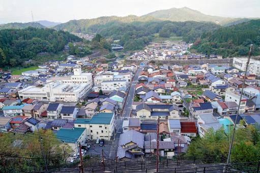 島根県奥出雲町三成の町並み 島根県奥出雲町三成の町並みの写真