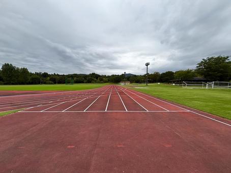 陸上競技場のスタートライン 陸上競技場のスタートライン 陸上競技場,陸上,競技場の写真素材