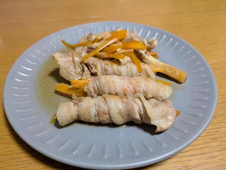 野菜の肉巻き 肉巻き,おかず,夕飯の写真素材