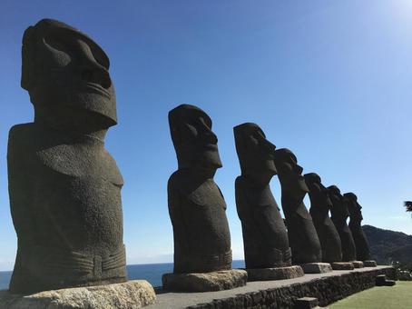 モアイ像 モアイ像,風景,景色の写真素材
