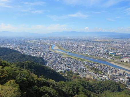岐阜城からの景色 岐阜城からの景色,風景,景色の写真素材