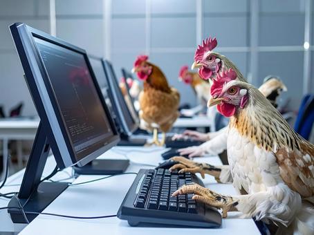 パソコン作業の写真