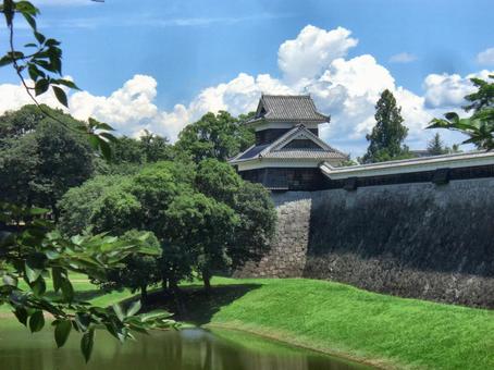 熊本城の風景-6 熊本城の風景-6 熊本城,木造2重3階,隅櫓の写真素材