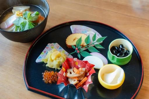 おせちとお雑煮の正月膳 正月,おせち,お雑煮の写真素材