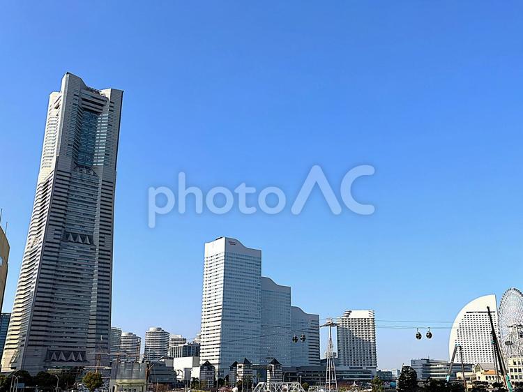 横浜みなとみらいの風景 横浜みなとみらい,横浜,横浜の風景の写真素材