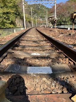 線路 鉄道,線路,レールの写真素材