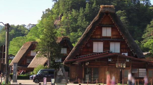 白川郷 白川郷 白川郷,世界遺産,茅葺きの写真素材