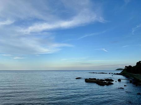 能登の海と夕焼き 能登の海と夕焼き 石川県,能登半島,海の写真素材