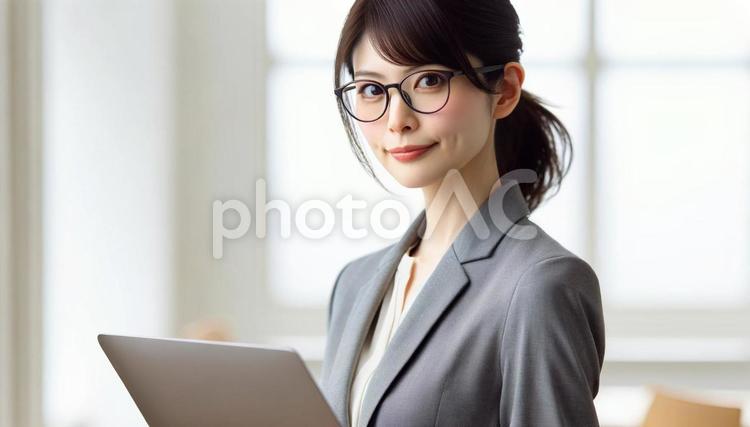 案内をするビジネスウーマン 女性,20代,30代の写真素材