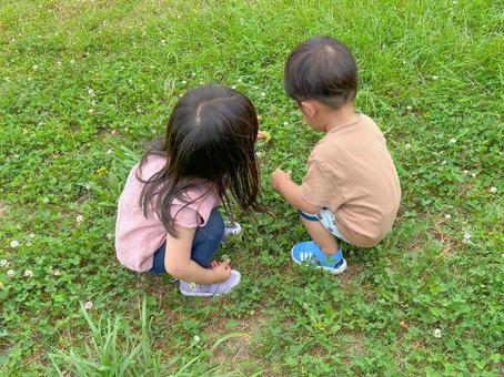公園で遊ぶ子ども達 公園で遊ぶ子ども達 子供,姉,弟の写真素材