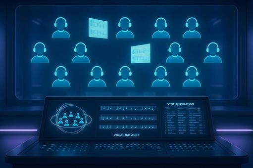 オンライン合唱同期の写真