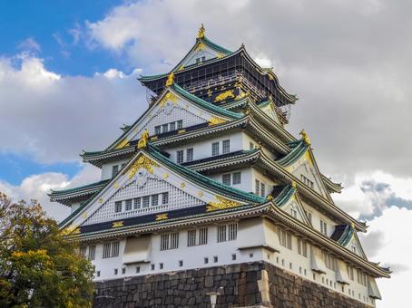 【大阪府】大阪城 大阪城天守閣,大阪城,大阪城公園の写真素材