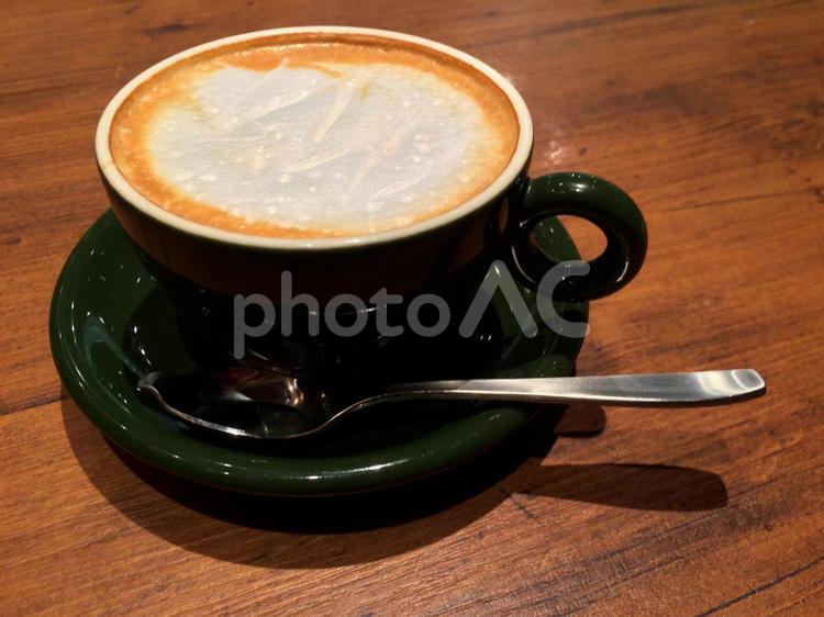 寒い日のカフェラテ カフェ,お茶,珈琲の写真素材
