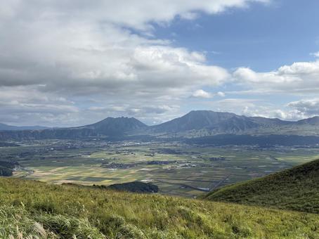 阿蘇 阿蘇,大観峰,秋の写真素材