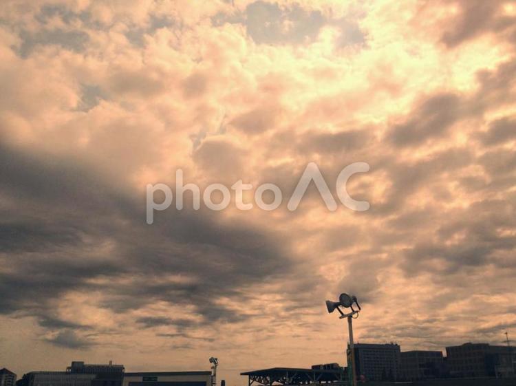 空　雲　夕暮れ 空,風景,屋外での写真素材