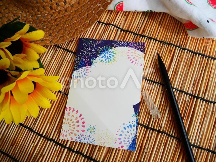 暑中お見舞い申し上げます.1 夏,絵葉書,暑中お見舞い申し上げますの写真素材