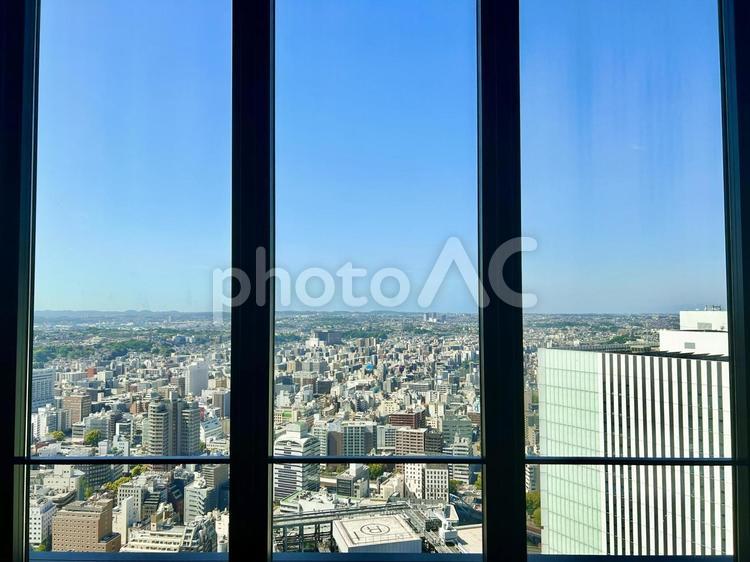 綺麗な窓の外の景色 高層ビル,建物,ビルの写真素材