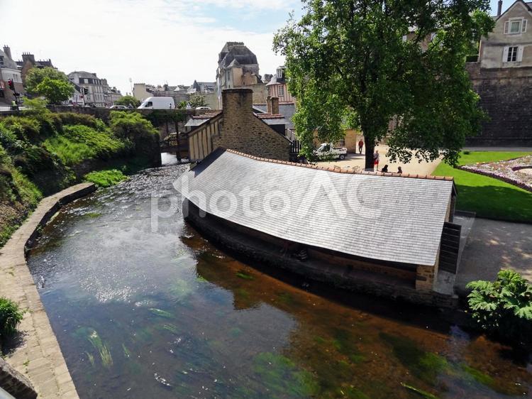 フランス　ヴァンヌ　洗濯場 フランス,ヴァンヌ,洗濯場の写真素材