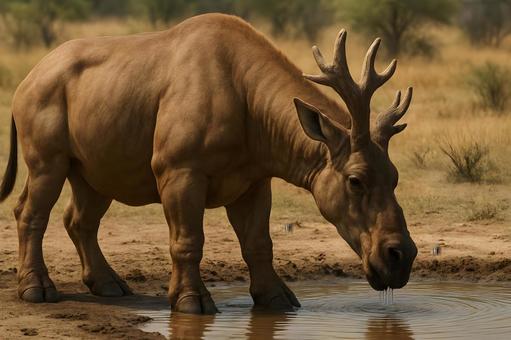 シバテリウム水飲みの写真