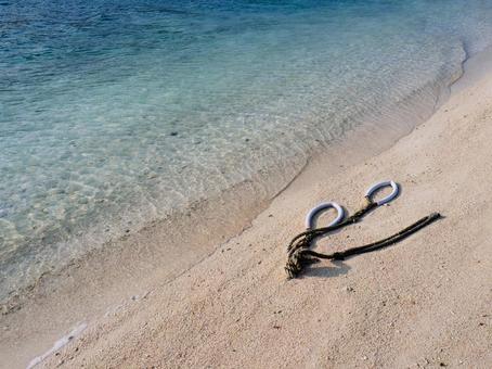 波打ち際の写真