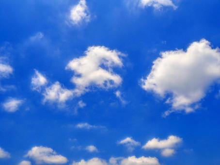 Photo, summer, blue sky, summer sky, 