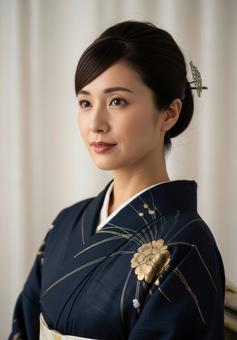 浴衣姿の日本人女性のポートレイト 浴衣姿の日本人女性のポートレイトの写真